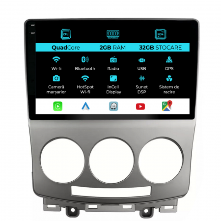 5 (2005 - 2010) - Navigatie Dedicata Mazda 5 (2005-2010), 9Inch, 2Gb Ram, 32Gb Stocare, Carplay