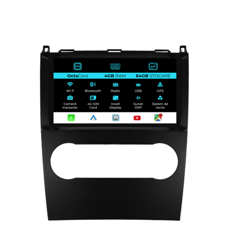 B-Class W245 (2005 - 2011) - Navigatie Dedicata Mercedes Benz A/B Class (2004-2011), 9Inch, 4Gb Ram, 64Gb Stocare, Carplay