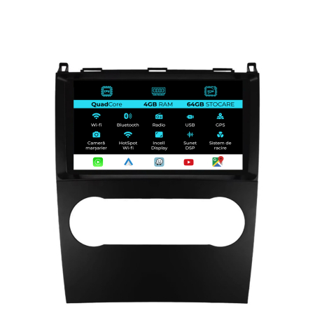B-Class W245 (2005 - 2011) - Navigatie Dedicata Mercedes Benz A/B Class (2004-2011),QuadCore, 9Inch, 4Gb Ram, 64Gb Stocare, Carplay