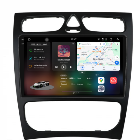 C-Class W203 (2000-2011) - Navigatie Dedicata Mercedes C-Class W203 CLK W209 (2000-2005), 2K, 12Gb Ram, 256Gb Stocare, Carplay