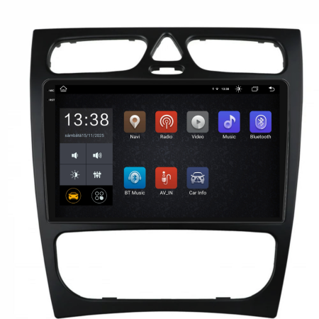 Navigatie Dedicata Mercedes C-Class W203 CLK W209 (2000-2005), 2K, 8Gb Ram, 256Gb Stocare, Carplay [3]