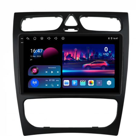 Navigatie Dedicata Mercedes C-Class W203 CLK W209 (2000 - 2005), 9Inch, 4Gb Ram, 64Gb Stocare, Carplay [3]