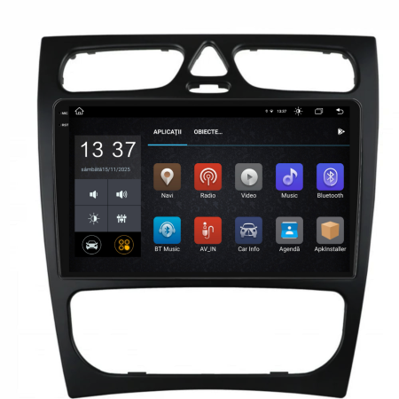Navigatie Dedicata Mercedes C-Class W203 CLK W209 (2000 - 2005), 9Inch, 8Gb Ram, 256Gb Stocare, Carplay [4]