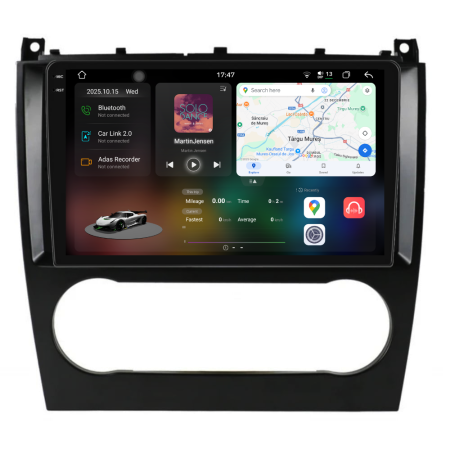 C-Class W203 (2000-2011) - Navigatie Dedicata Mercedes C-Class W203 CLK W209 (2005 - 2009), 2K, 12Gb Ram, 256Gb Stocare, Carplay