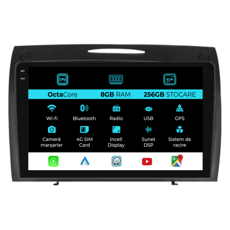 SLK R171 (2004-2011) - Navigatie Dedicata Mercedes SLK (2004-2011), 9Inch, 8Gb Ram, 256Gb Stocare, Carplay