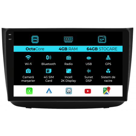 Viano (2006 - 2015) - Navigatie Dedicata Mercedes Vito, Viano (2005-2015), 2K, 4Gb Ram, 64Gb Stocare, Carplay