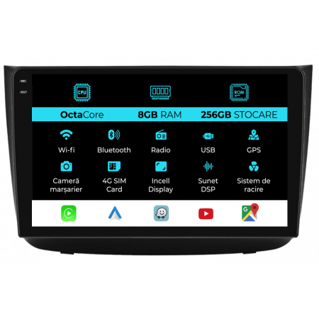 Viano (2006 - 2015) - Navigatie Dedicata Mercedes Vito, Viano (2005-2015), 10Inch, 8Gb Ram, 256Gb Stocare, Carplay
