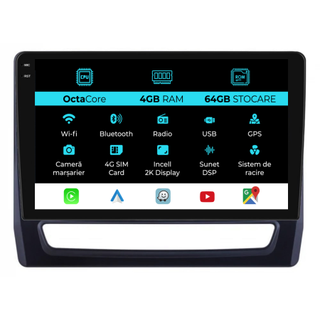 ASX 2 (2020 - 2025) - Navigatie Dedicata Mitsubishi ASX 2 (2019 - 2025), 2K, 4Gb Ram, 64Gb Stocare, Carplay