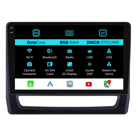 ASX 2 (2020 - 2025) - Navigatie Dedicata Mitsubishi ASX 2 (2019 - 2025), 2K, 8Gb Ram, 256Gb Stocare, Carplay