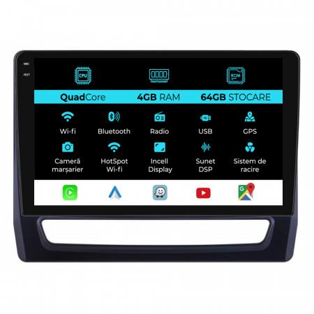 ASX 2 (2020 - 2025) - Navigatie Dedicata Mitsubishi ASX 2 (2019 - 2025),QuadCore, 10Inch, 4Gb Ram, 64Gb Stocare, Carplay