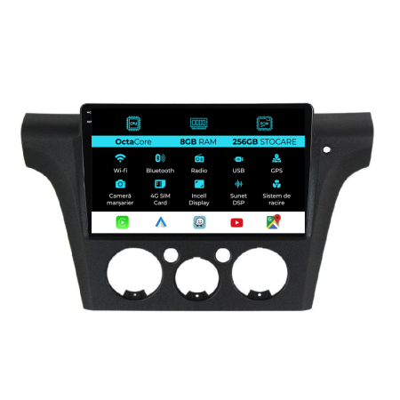 Outlander (2001-2005) - Navigatie Dedicata Mitsubishi Outlander (2001-2005), 10Inch, 8Gb Ram, 256Gb Stocare, Carplay