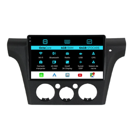 Outlander (2001-2005) - Navigatie Dedicata Mitsubishi Outlander (2001-2005), 2K, 4Gb Ram, 64Gb Stocare, Carplay