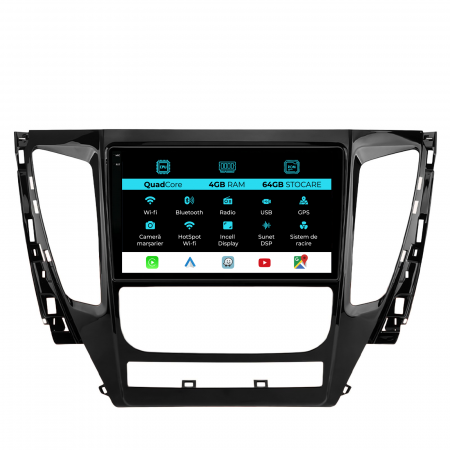 Pajero (2016 - 2018) - Navigatie Dedicata Mitsubishi Pajero (2016-2018),QuadCore, 9Inch, 4Gb Ram, 64Gb Stocare, Carplay