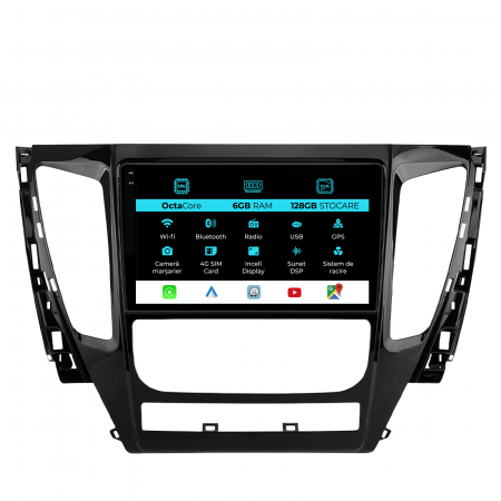 Pajero (2016 - 2018) - Navigatie Dedicata Mitsubishi Pajero (2016-2018), 9Inch, 6Gb Ram, 128Gb Stocare, Carplay