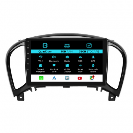 Juke (2010 - 2017) - Navigatie Dedicata Nissan Juke (2010-2017), 9Inch, 1Gb Ram, 32Gb Stocare, Carplay
