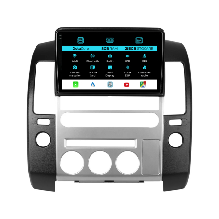 Pathfinder (2005-2014) - Navigatie Dedicata Nissan Navara | Pathfinder (2004-2014), 9Inch, 8Gb Ram, 256Gb Stocare, Carplay