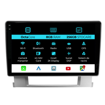 Astra J (2009 - 2015) - Navigatie Dedicata Opel Astra J (2010-2015), 2K, 8Gb Ram, 256Gb Stocare, Carplay