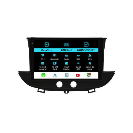 Crossland X (2017-2021) - Navigatie Dedicata Opel CrossLand X (2017-2021), 9Inch, 4Gb Ram, 64Gb Stocare, Carplay