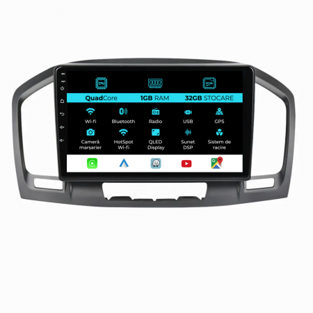 Insignia (2008 - 2013) - Navigatie Dedicata Opel Insignia (2008 - 2013) 9 Inch, 1Gb Ram, 32Gb stocare, Carplay