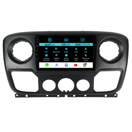 Movano (2011 - 2019) - Navigatie Dedicata Opel Movano/Renault Master/Nissan NV400 (2010-2020), 10Inch, 1Gb Ram, 32Gb Stocare, Carplay