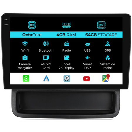 Vivaro (2006 - 2014) - Navigatie Dedicata Opel Vivaro (2010-2014), 2K, 4Gb Ram, 64Gb Stocare, Carplay