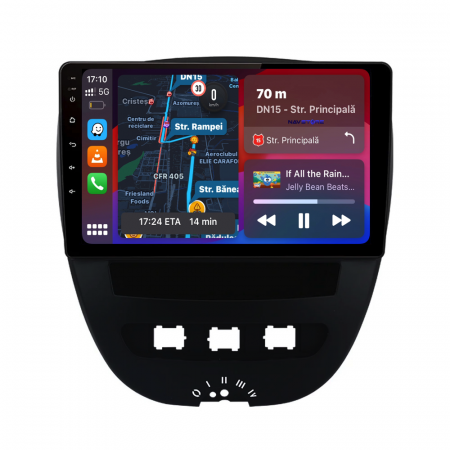 Navigatie Dedicata Peugeot 107/Citroen C1/Toyota Aygo (2005 - 2015),10Inch, 6Gb Ram, 128Gb Stocare, Carplay [1]