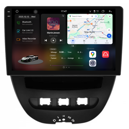 107 (2005 - 2015) - Navigatie Dedicata Peugeot 107/Citroen C1/Toyota Aygo (2005-2015),2K, 12Gb Ram, 256Gb Stocare, Carplay