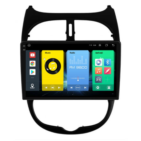 Navigatie Dedicata Peugeot 206 (2001-2008), 2K, 4Gb Ram, 64Gb Stocare, Carplay [6]