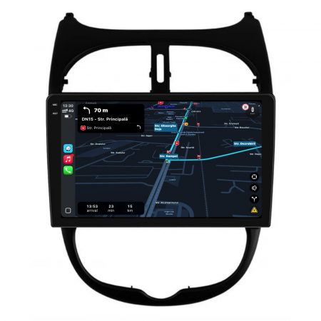 Navigatie Dedicata Peugeot 206 (2001-2008), 9Inch, 8Gb Ram, 256Gb Stocare, Carplay [2]