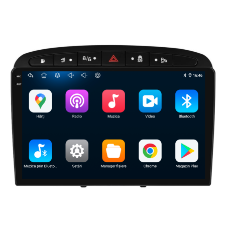 Navigatie Dedicata Peugeot 308/408 (2008-2013), 9Inch, 2Gb Ram, 32Gb Stocare, Carplay [4]