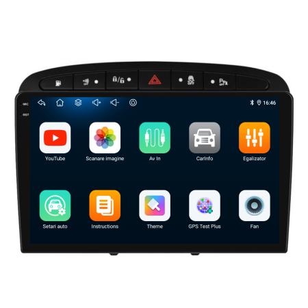 Navigatie Dedicata Peugeot 308/408 (2008-2013), 9Inch, 6Gb Ram, 128Gb Stocare, Carplay [5]