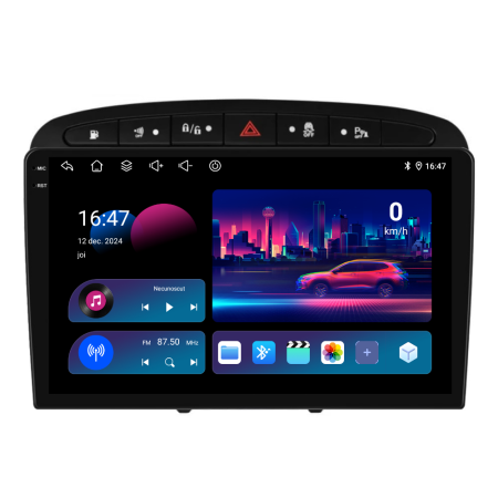 Navigatie Dedicata Peugeot 308/408 (2008-2013), 9Inch, 6Gb Ram, 128Gb Stocare, Carplay [3]