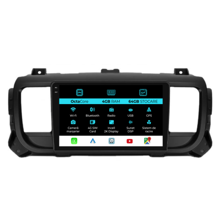 Navigatii Dedicate - Navigatie Dedicata Peugeot Expert (2016 - 2021), 2K, 4Gb Ram, 64Gb Stocare, Android Auto, Carplay