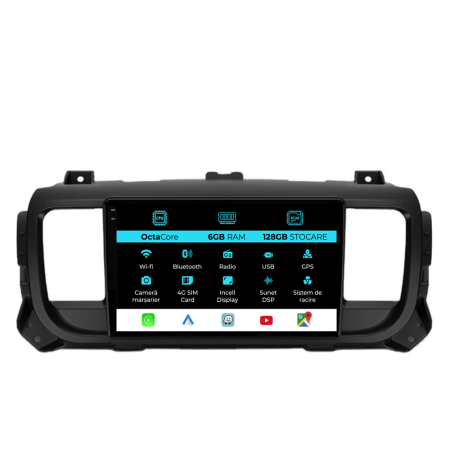 Navigatii Dedicate - Navigatie Dedicata Peugeot Expert (2016 - 2021), 9 Inch, 6Gb Ram, 128Gb Stocare, Android Auto, Carplay