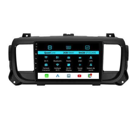 Jumpy 3 (2016 - 2021) - Navigatie Dedicata Peugeot Expert / Citroen Jumpy 3 (2016-2021), 9Inch, 2Gb Ram, 64Gb Stocare, Carplay