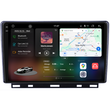 Clio 5 (2019 - 2025) - Navigatie Dedicata Renault Clio 5 (2019-2024), 2K, 12Gb Ram, 256Gb Stocare, Carplay