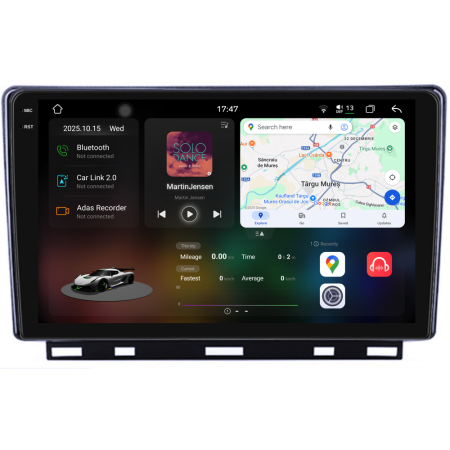 Clio 5 (2019 - 2025) - Navigatie Dedicata Renault Clio 5 (2019-2024), 2K, 12Gb Ram, 256Gb Stocare, Carplay
