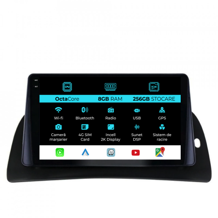 Kangoo (2015-2020) - Navigatie Dedicata Renault Kangoo (2015-2020), 2K, 8Gb Ram, 256Gb Stocare, Carplay