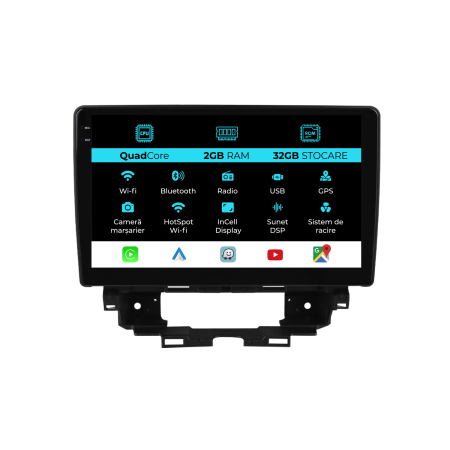 Kangoo (2022-2025) - Navigatie Dedicata Renault Kangoo (2022-2025), 10Inch, 2Gb Ram, 32Gb Stocare, Carplay