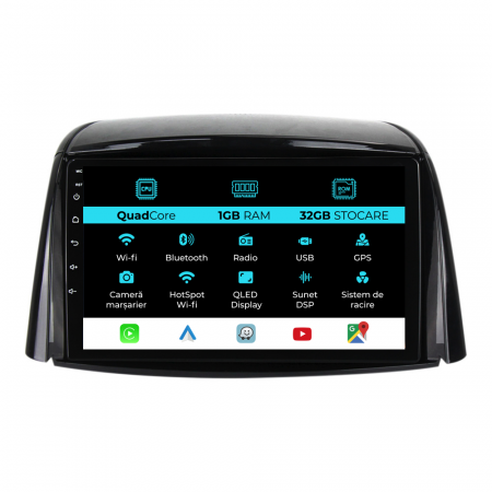 Koleos (2008 - 2016) - Navigatie Dedicata Renault Koleos (2008-2016), 9Inch,1Gb Ram, 32Gb Stocare, Carplay