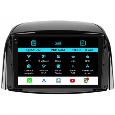 Koleos (2008 - 2016) - Navigatie Dedicata Renault Koleos (2008-2016),QuadCore, 9Inch, 4Gb Ram, 64Gb Stocare, Carplay