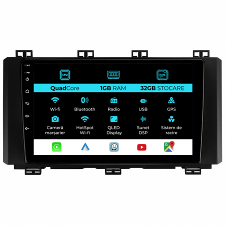 Ateca (2016 - 2019) - Navigatie Dedicata Seat Ateca (2016 - 2021), 9Inch, 1Gb Ram, 32Gb Stocare, Carplay