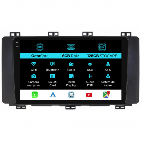 Ateca (2016 - 2019) - Navigatie Dedicata Seat Ateca (2016-2021), 9Inch, 6Gb Ram, 128Gb Stocare, Carplay