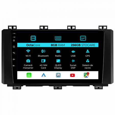Ateca (2016 - 2019) - Navigatie Dedicata Seat Ateca (2016 - 2021), 9Inch, 8Gb Ram, 256Gb Stocare, Carplay