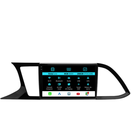 Leon (2013 - 2020) - Navigatie Dedicata Seat Leon 3 (2013-2020), 2K, 8Gb Ram, 256Gb stocare, Carplay