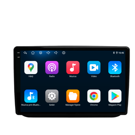 Navigatie Dedicata Skoda Fabia (2007-2014),QuadCore, 10Inch, 4Gb Ram, 64Gb Stocare, Carplay [4]