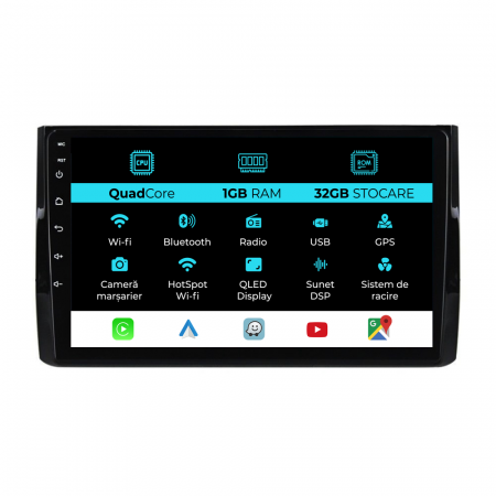 Kodiaq (2016 - 2024) - Navigatie Dedicata Skoda Kodiaq (2016-2024), 10Inch, 1Gb Ram, 32Gb Stocare, Carplay