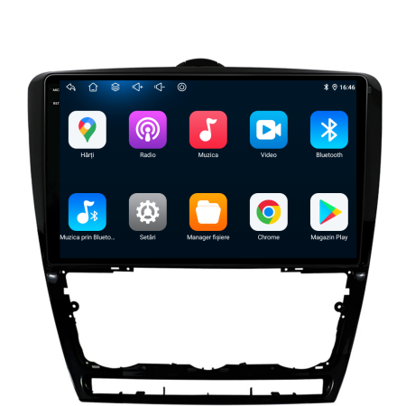 Navigatie Dedicata Skoda Octavia 2 (2004-2013), 10Inch, 2Gb Ram, 32Gb Stocare, Carplay [4]