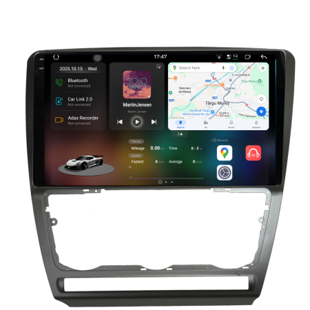 Octavia 2 (2004 - 2013) - Navigatie Dedicata Skoda Octavia 2 (2004-2013), 2K, 12Gb Ram, 256Gb Stocare, Carplay