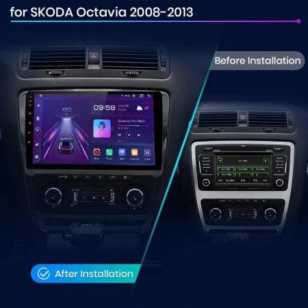 Navigatie Dedicata Skoda Octavia 2 (2004 - 2013), 10Inch, 1Gb Ram, 32Gb Stocare, Carplay [8]